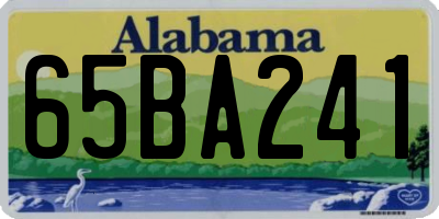 AL license plate 65BA241