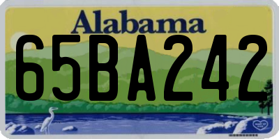 AL license plate 65BA242