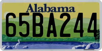 AL license plate 65BA244