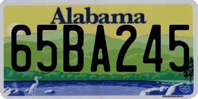 AL license plate 65BA245