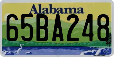 AL license plate 65BA248