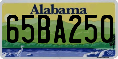 AL license plate 65BA250