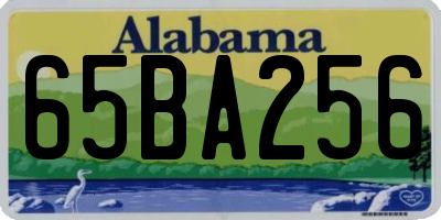 AL license plate 65BA256