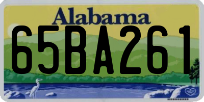 AL license plate 65BA261