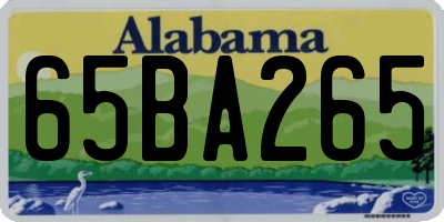 AL license plate 65BA265