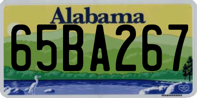 AL license plate 65BA267