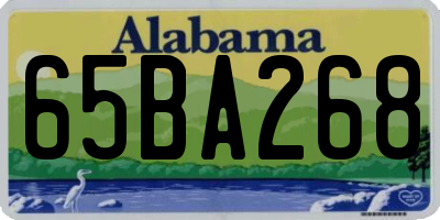 AL license plate 65BA268