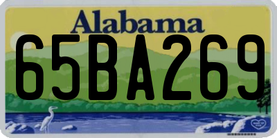 AL license plate 65BA269