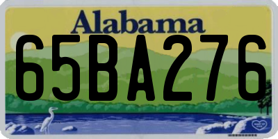 AL license plate 65BA276