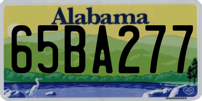 AL license plate 65BA277