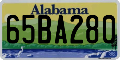 AL license plate 65BA280