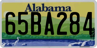 AL license plate 65BA284
