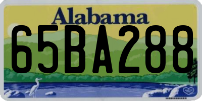 AL license plate 65BA288