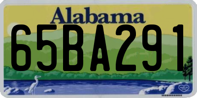 AL license plate 65BA291