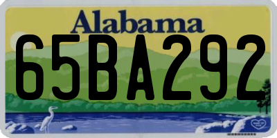 AL license plate 65BA292