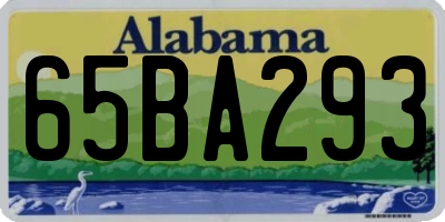 AL license plate 65BA293