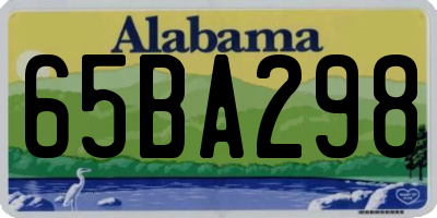 AL license plate 65BA298