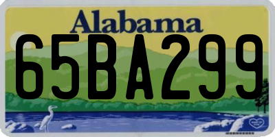 AL license plate 65BA299