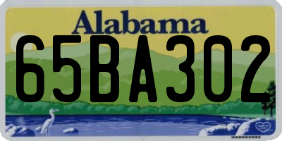 AL license plate 65BA302