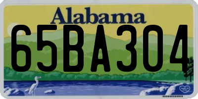 AL license plate 65BA304
