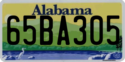 AL license plate 65BA305