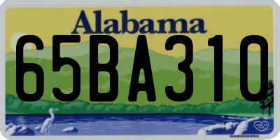 AL license plate 65BA310