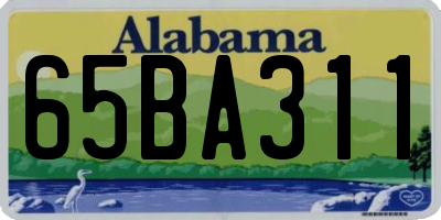 AL license plate 65BA311