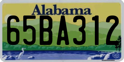 AL license plate 65BA312