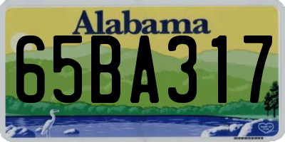 AL license plate 65BA317
