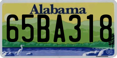 AL license plate 65BA318