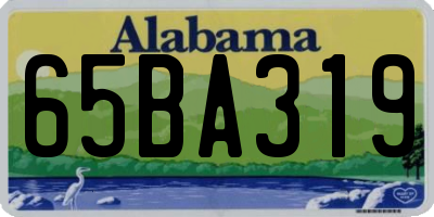 AL license plate 65BA319