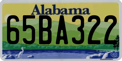 AL license plate 65BA322