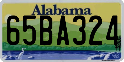 AL license plate 65BA324