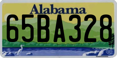 AL license plate 65BA328