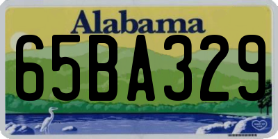 AL license plate 65BA329