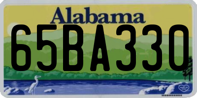 AL license plate 65BA330