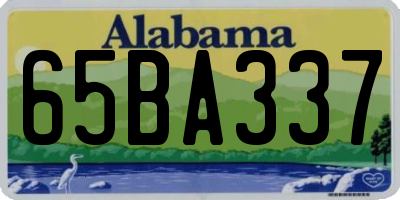 AL license plate 65BA337