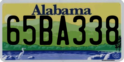 AL license plate 65BA338