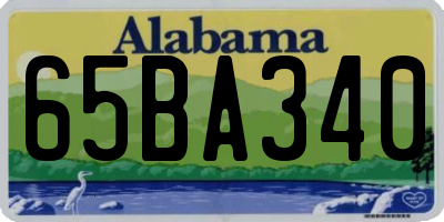AL license plate 65BA340