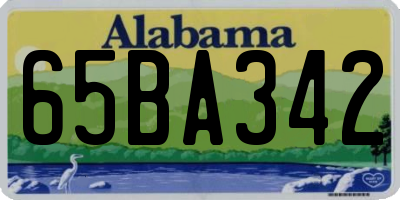 AL license plate 65BA342