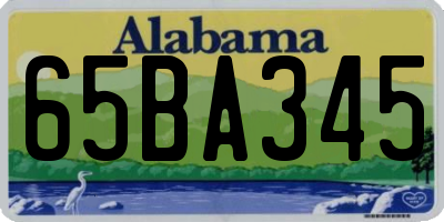 AL license plate 65BA345