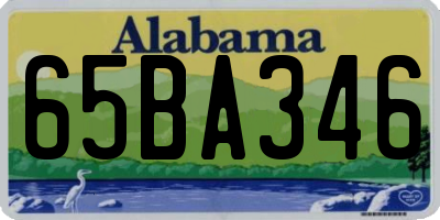 AL license plate 65BA346