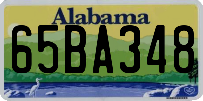 AL license plate 65BA348