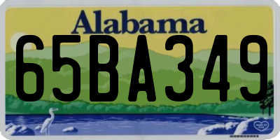AL license plate 65BA349