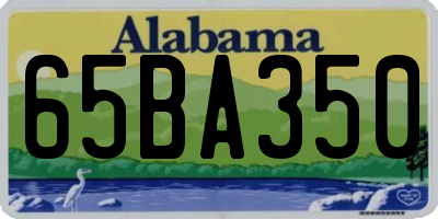 AL license plate 65BA350