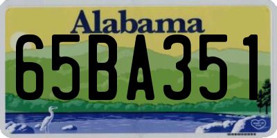 AL license plate 65BA351
