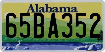 AL license plate 65BA352