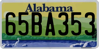 AL license plate 65BA353
