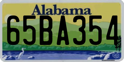 AL license plate 65BA354