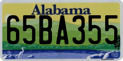 AL license plate 65BA355
